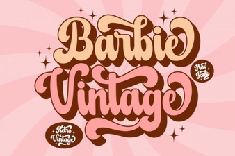 A Vintage Barbie Font Collection & Design Guide